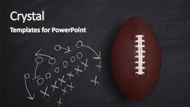  Presentation with football play diagram - Beautiful PPT theme featuring american football and play diagram backdrop and a dark gray colored foreground