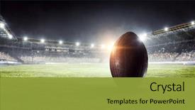  Presentation with american football - PPT layouts having american football arena mixed media background and a gold colored foreground