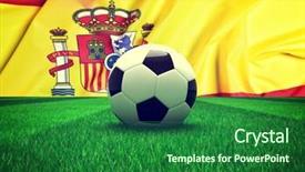  Presentation with american football - Colorful theme enhanced with american football ball and old backdrop and a forest green colored foreground