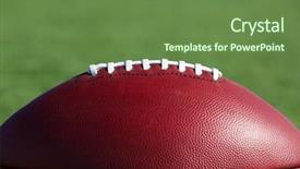  Presentation with american football - Cool new slide set with american football close up backdrop and a tawny brown colored foreground