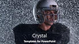  Presentation with football field - Slide deck featuring american-football-field-lonely-athlete background and a wine colored foreground