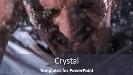  Presentation with football field - PPT layouts with american-football-field-lonely-athlete background and a dark gray colored foreground