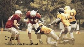  Presentation with football game security - Beautiful theme featuring american football game - retro styled backdrop and a coral colored foreground