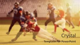  Presentation with football field - Slide deck having focus background of the field background and a yellow colored foreground