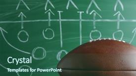  Presentation with strategy plan - Presentation design consisting of american football game strategy written background and a ocean colored foreground
