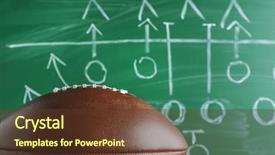  Presentation with american football - Slide set featuring american football game strategy written background and a tawny brown colored foreground