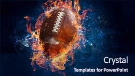  Presentation with american football - Beautiful slide set featuring american football game backdrop and a navy blue colored foreground