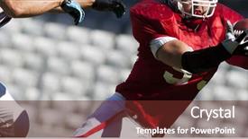  Presentation with college football - PPT theme having american football game background and a tawny brown colored foreground