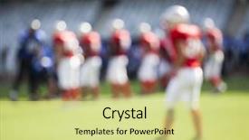  Presentation with college football - Slide set enhanced with american football game background and a soft green colored foreground