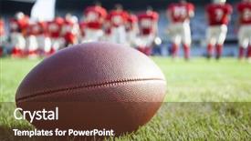  Presentation with college football - Slide set having american football game background and a tawny brown colored foreground