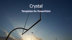  Presentation with american football - PPT theme consisting of american football goal posts background and a ocean colored foreground