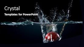  Presentation with american football - Slides featuring american-football-helmet-in-water background and a black colored foreground