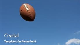  Presentation with american football - Presentation having american football in the air background and a teal colored foreground