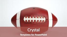  Presentation with american football - Presentation design with american football isolated on white background and a red colored foreground