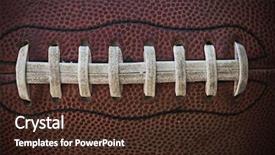  Presentation with american football - Slides consisting of american football laces close up background and a tawny brown colored foreground