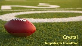  Presentation with american football - Cool new theme with american football near the twenty backdrop and a tawny brown colored foreground