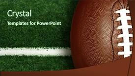  Presentation with football field - Cool new theme with american football on football field backdrop and a tawny brown colored foreground