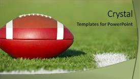  Presentation with football field - Cool new slides with american-football-on-the-field backdrop and a yellow colored foreground