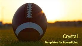  Presentation with college football - Colorful slides enhanced with american football on the field backdrop and a tawny brown colored foreground