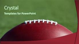  Presentation with football field - Beautiful presentation design featuring american football on the field backdrop and a tawny brown colored foreground