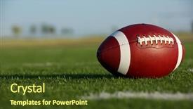  Presentation with college football - Amazing presentation having american football on the field backdrop and a tawny brown colored foreground