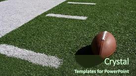  Presentation with grunge american football field - Beautiful slide set featuring american football on the field backdrop and a tawny brown colored foreground