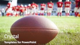  Presentation with football players field - Slides with american football on the field background and a tawny brown colored foreground