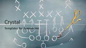  Presentation with american football - Colorful PPT layouts enhanced with american football plan on blackboard backdrop and a light gray colored foreground
