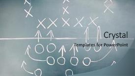  Presentation with grunge american football field - Amazing theme having american football plan on blackboard backdrop and a light gray colored foreground