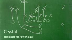  Presentation with football play diagram - Beautiful PPT layouts featuring american football play diagram backdrop and a ocean colored foreground