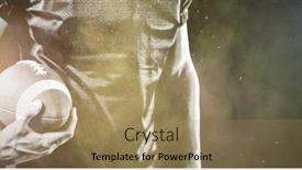  Presentation with color powder - Theme with american football player against splashing of color powder background and a coral colored foreground