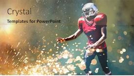  Presentation with american football - Presentation featuring american-football-player-against-splashing background and a coral colored foreground