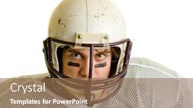  Presentation with american football - Amazing presentation having american-football-player-headshot-through backdrop and a coral colored foreground