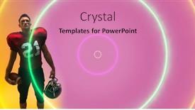  Presentation with abstract circles - Slides featuring american-football-player-in-21 background and a coral colored foreground