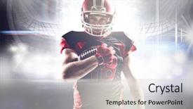  Presentation with american football and helmet on field - Theme consisting of american football player in helmet background and a lemonade colored foreground