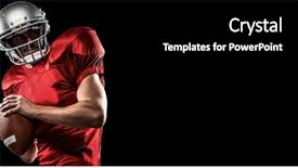  Presentation with grunge american football field - Beautiful slides featuring american football player in red backdrop and a black colored foreground