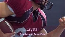  Presentation with american football - Audience pleasing slides consisting of american-football-player-running backdrop and a wine colored foreground