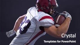  Presentation with american football - PPT layouts featuring american football player running background and a wine colored foreground