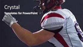  Presentation with american football - Slides featuring american-football-player-running background and a wine colored foreground