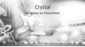  Presentation with american football - Beautiful slides featuring american football player running backdrop and a white colored foreground