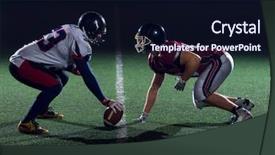  Presentation with football players field - Audience pleasing PPT layouts consisting of american football players are ready backdrop and a wine colored foreground