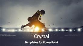  Presentation with american football - Slides having american football players at arena background and a dark gray colored foreground