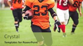  Presentation with american football - Colorful presentation enhanced with american-football-players-during backdrop and a yellow colored foreground