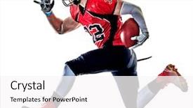  Presentation with football plays - Presentation theme consisting of american football plays - american football player man isolated background and a white colored foreground