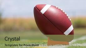  Presentation with real madrid football - Theme with american football ready for kickoff background and a seafoam green colored foreground