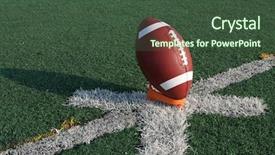  Presentation with real madrid football - Audience pleasing PPT layouts consisting of american football ready for kickoff backdrop and a tawny brown colored foreground