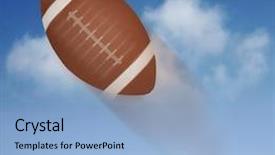  Presentation with american football - Cool new presentation with american football soaring through the air against a blue sky with motion blur backdrop and a light blue colored foreground