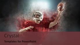  Presentation with american football - Slide deck enhanced with american-football-sportsman-player background and a tawny brown colored foreground