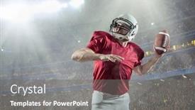  Presentation with football lights - Presentation consisting of american-football-sportsman-player background and a gray colored foreground