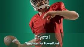  Presentation with american football - Slides featuring american-football-sportsman-player background and a ocean colored foreground